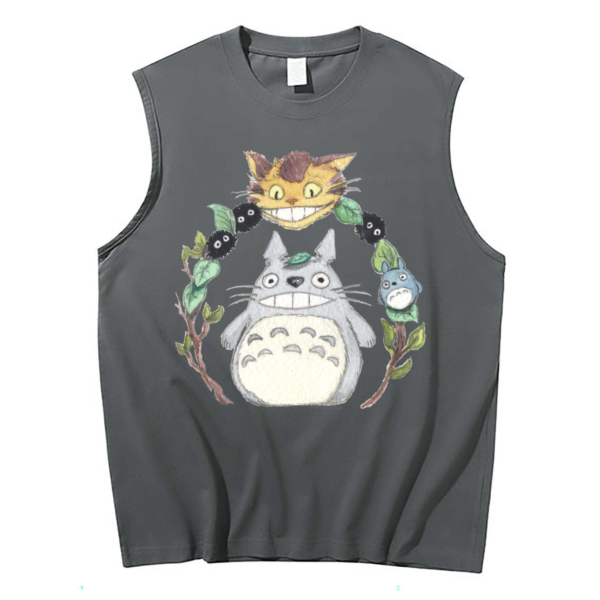 （画像用） となりのトトロ 草壁メイ 草壁サツキ My Neighbor Totoro Satsuki Kusakabe Mei Kusakabe コットン100％タンクトップ（フロントプリント）